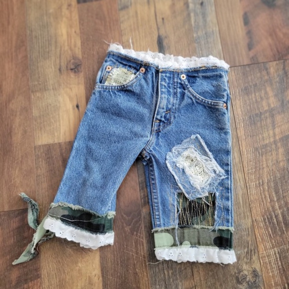 Vintage Orange Tab Little Levi's Baby Denim Blue Jeans 4T Toddler Light‎ Wash